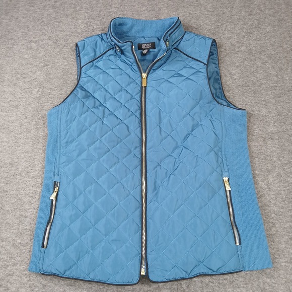 Jones New York Jackets & Blazers - Jones‎ New York Signature Women's Size Small Blue Quilted Full Zip Vest